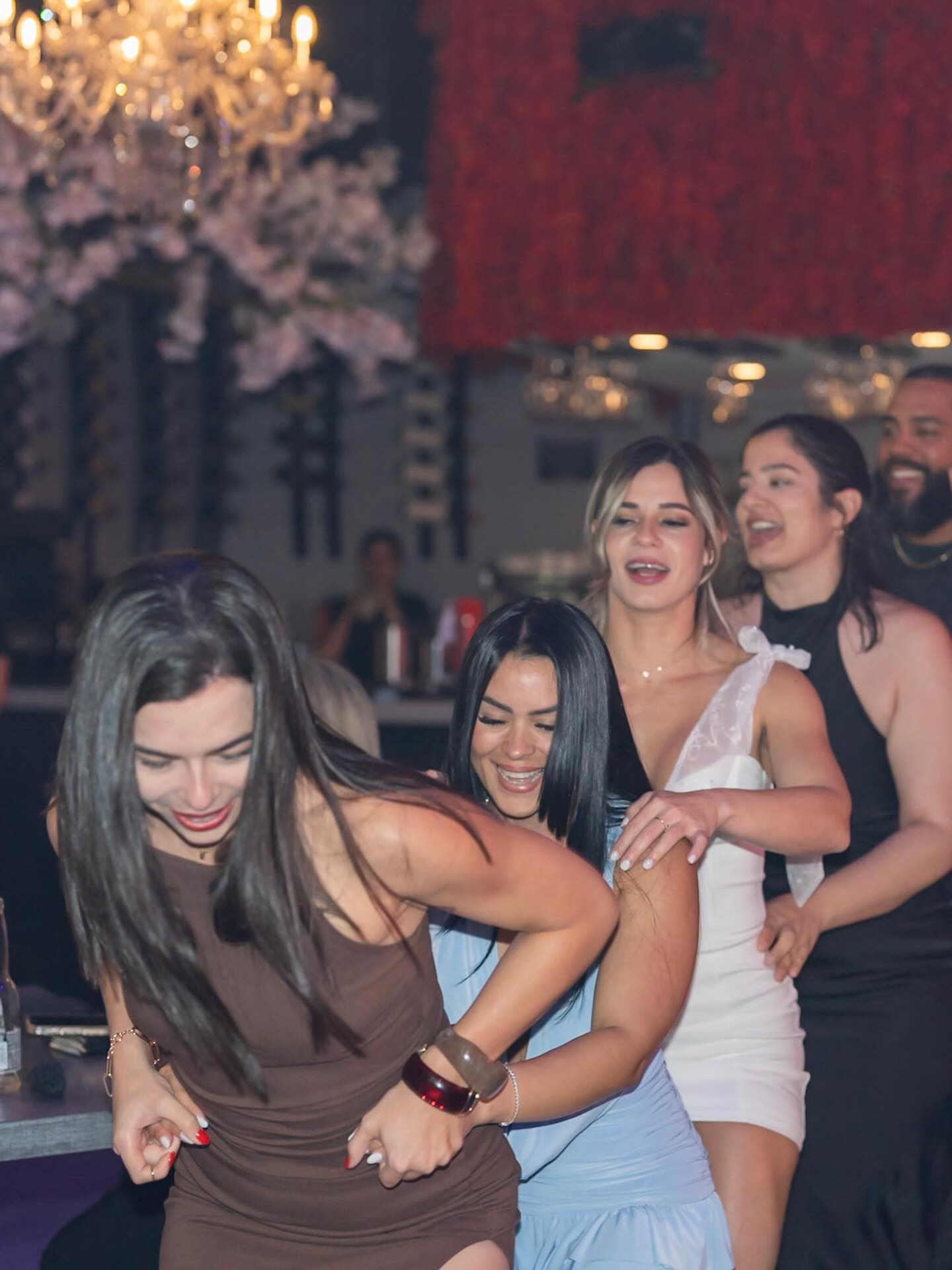 Dancing at a night event