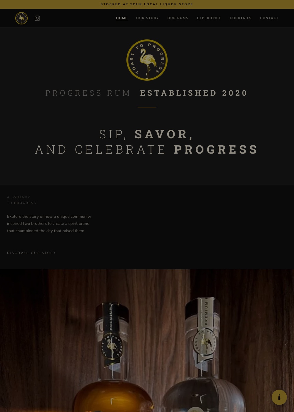 Progress Rum website