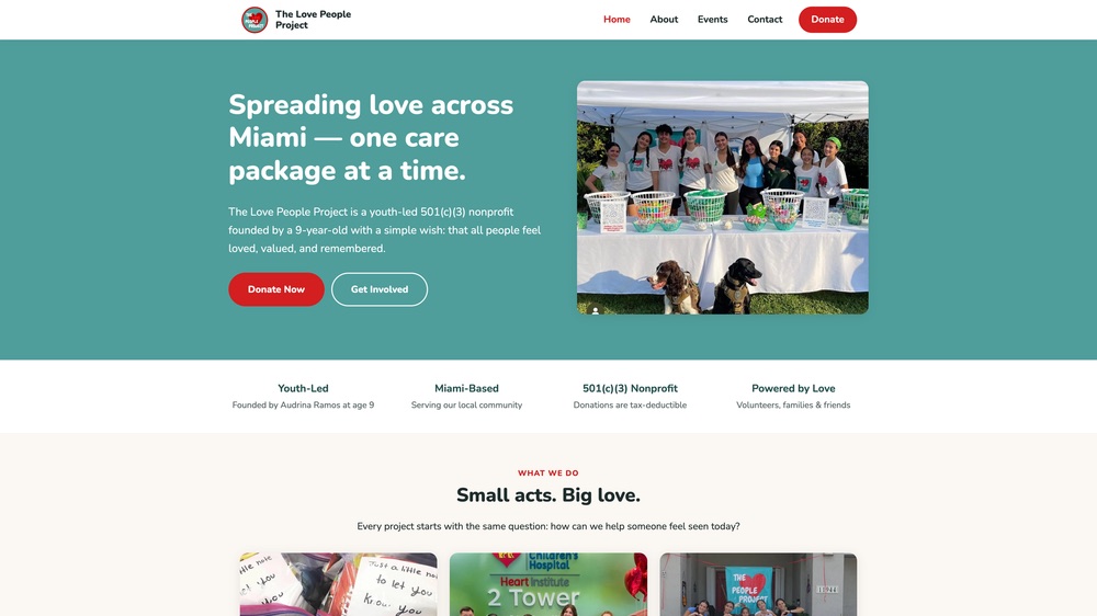 The Love People Project website